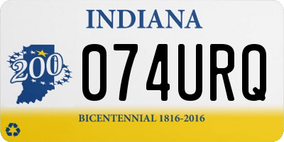 IN license plate 074URQ