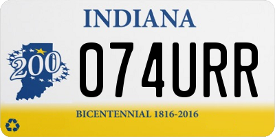 IN license plate 074URR