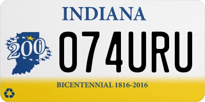 IN license plate 074URU