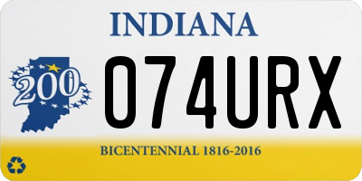 IN license plate 074URX