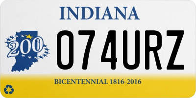IN license plate 074URZ