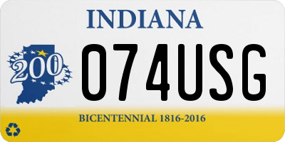 IN license plate 074USG