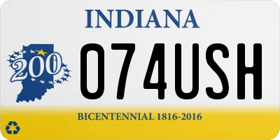 IN license plate 074USH