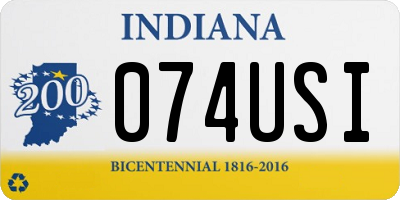 IN license plate 074USI
