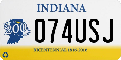 IN license plate 074USJ