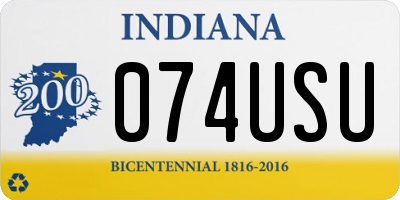 IN license plate 074USU