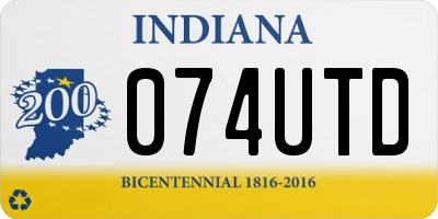 IN license plate 074UTD