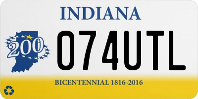 IN license plate 074UTL