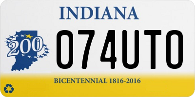 IN license plate 074UTO