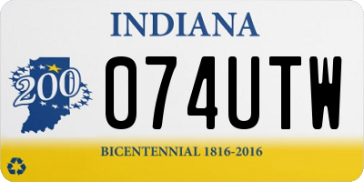 IN license plate 074UTW