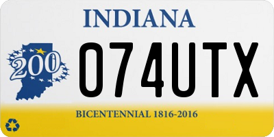 IN license plate 074UTX