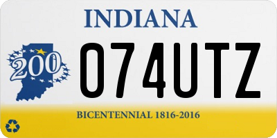 IN license plate 074UTZ