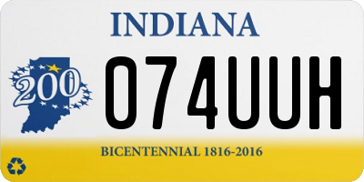 IN license plate 074UUH