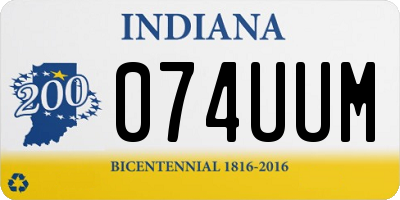IN license plate 074UUM