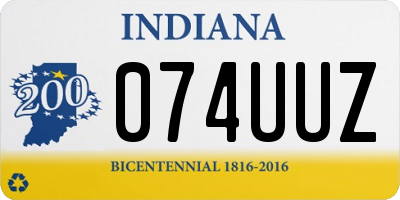 IN license plate 074UUZ