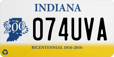 IN license plate 074UVA