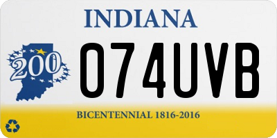 IN license plate 074UVB