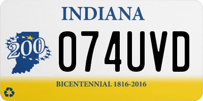 IN license plate 074UVD