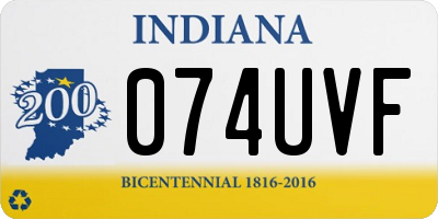 IN license plate 074UVF