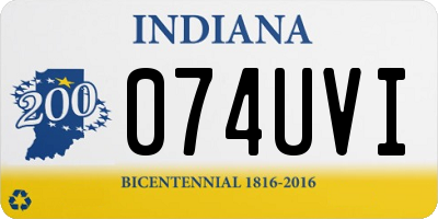 IN license plate 074UVI