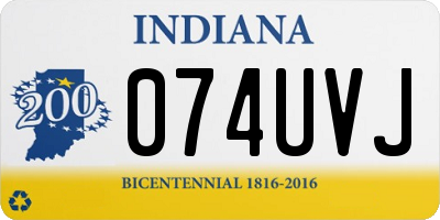 IN license plate 074UVJ