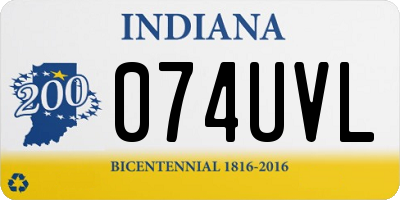 IN license plate 074UVL