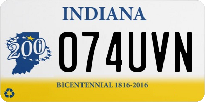 IN license plate 074UVN