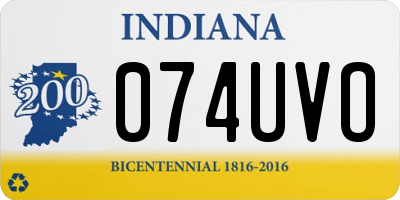 IN license plate 074UVO
