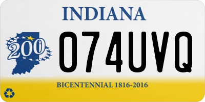 IN license plate 074UVQ