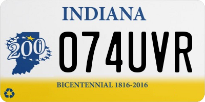 IN license plate 074UVR