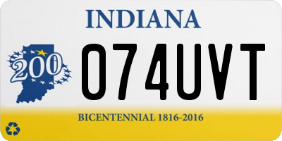IN license plate 074UVT