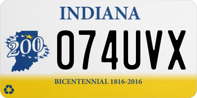 IN license plate 074UVX
