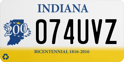 IN license plate 074UVZ