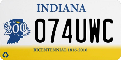 IN license plate 074UWC