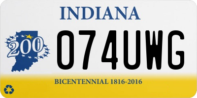 IN license plate 074UWG