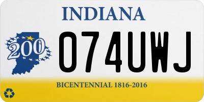 IN license plate 074UWJ
