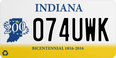 IN license plate 074UWK