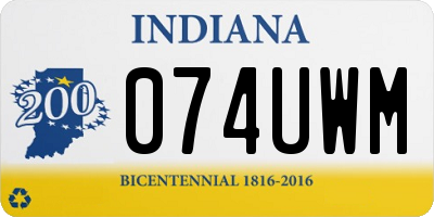 IN license plate 074UWM