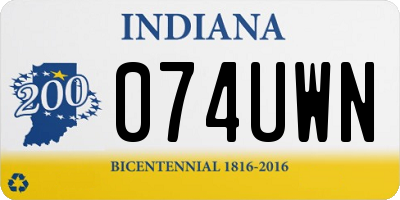 IN license plate 074UWN