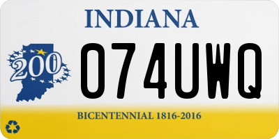 IN license plate 074UWQ