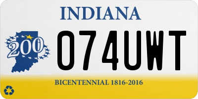 IN license plate 074UWT
