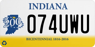 IN license plate 074UWU