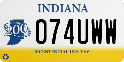 IN license plate 074UWW