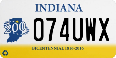 IN license plate 074UWX