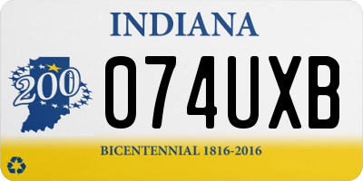 IN license plate 074UXB