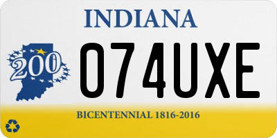 IN license plate 074UXE