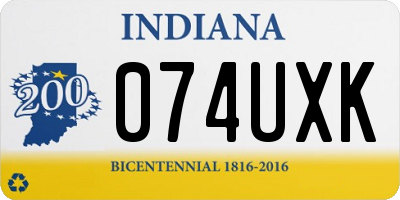 IN license plate 074UXK