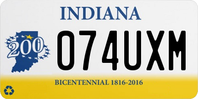 IN license plate 074UXM