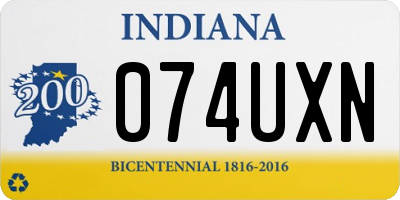 IN license plate 074UXN