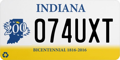 IN license plate 074UXT
